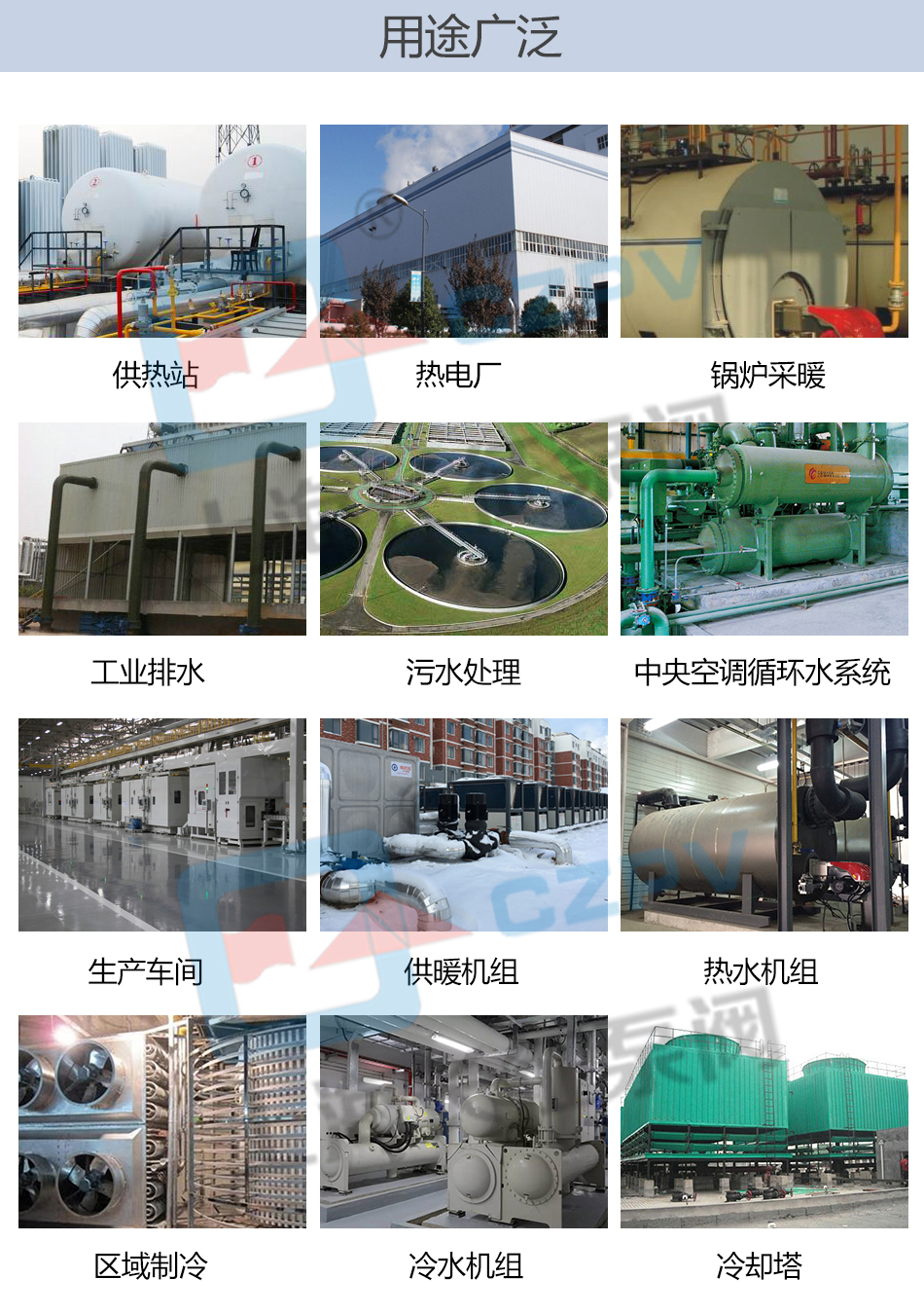 CZL立式單級防爆低轉速管道離心循環泵產品用途圖片